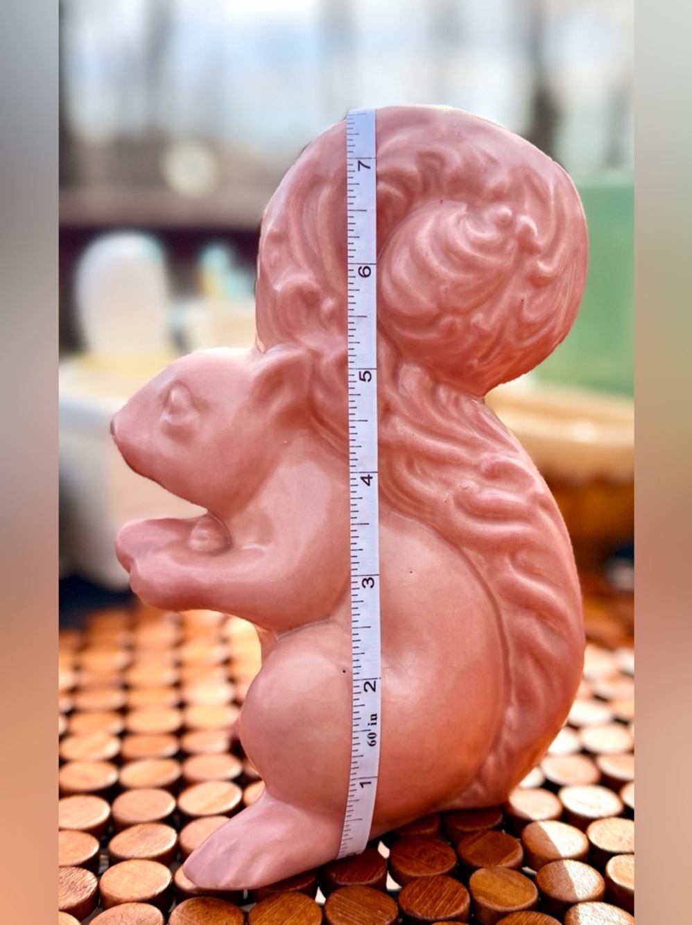 🐿️ Vintage Pink Matte Ceramic Squirrel Planter by SylvaC, Mold 1143, EUC 🌼 - Picture 8 of 10